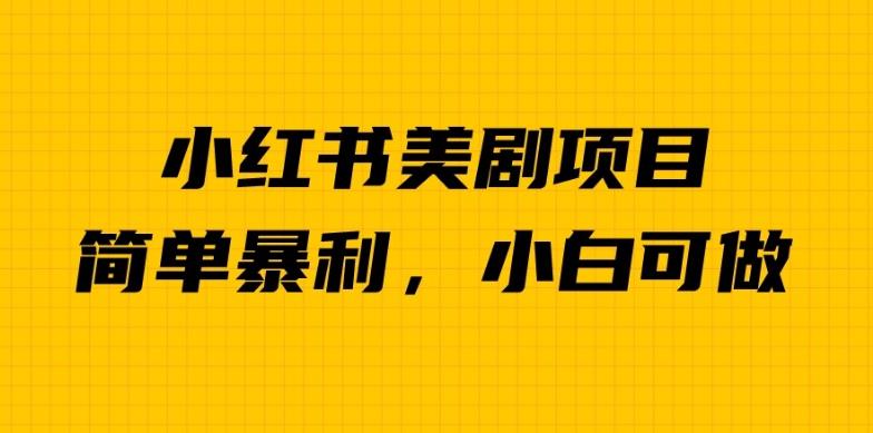 图片[1]-单日收益1000＋的小红书美剧项目【外面卖1980】-暗冰资源网