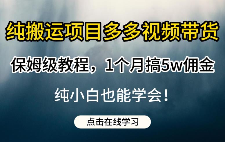 图片[1]-纯搬运视频1个月搞5W佣金教程-暗冰资源网