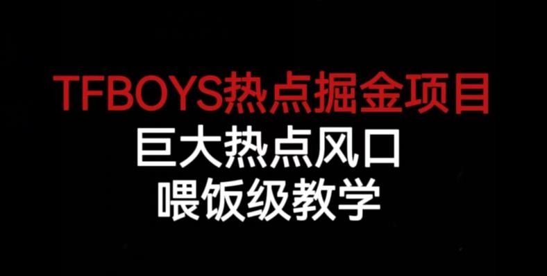 图片[1]-利用TFBOYS热点变现项目【保姆级教程】-暗冰资源网